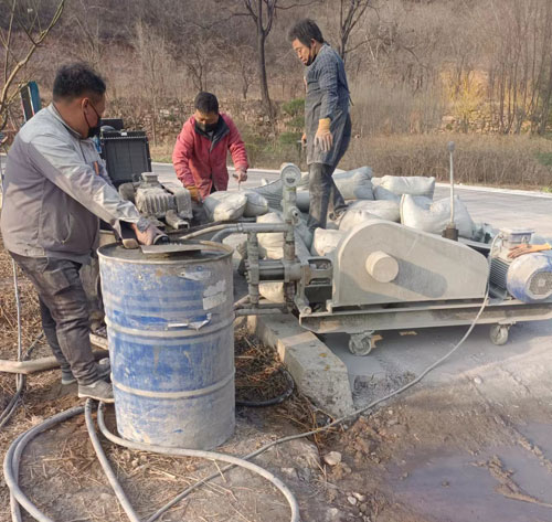 海盐路面下沉注浆